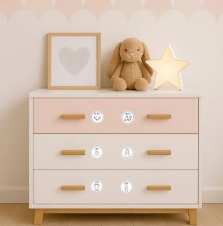 Samolepky pro organizaci domova jsou úplný hit…takže pořád přidávám novinky. Tentokrát organizace dětského oblečení....